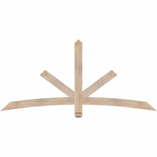 Ekena Millwork Alberta Smooth Timber Gable Bracket, Douglas Fir, 72"W x 33"H x 1 1/2"D x 3 1/2"F, 11/12 Pitch GBW072X33X0204ALB00SDF - main